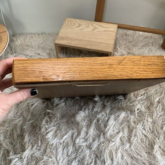 Cottagecore Handmade Wooden Framed Flowers In Pitcher Crewel Embroidery Wall Art - Picture 15 of 17